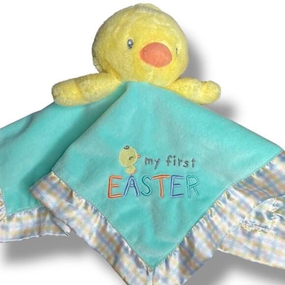 Magic Years Lovey Duck My First Easter Security Blanket Rattle Chick Plush Gift - Picture 6 of 10